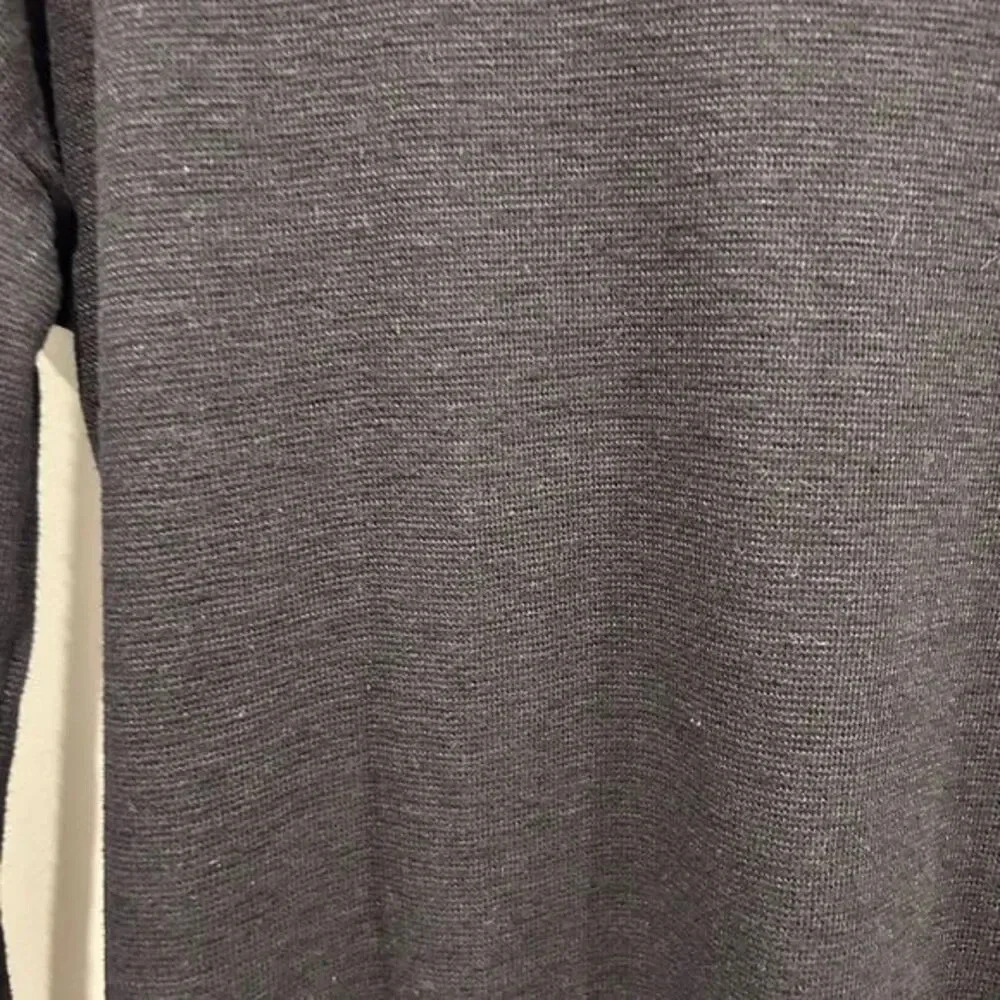 J. Crew Vintage Fleece‎ Women’s Black Turtleneck Tunic Sweater Size Medium - Picture 2 of 7